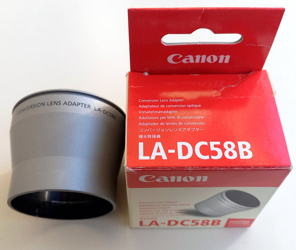CANON ADATTATORI AGGIUNTIVI OTTICI WIDE-TELE X COMPATTE DIGITALI NUOVO : LA-DC58B - LA-DC58F - LA-DC58H - LA-DC58J - LA-DC58K
