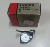 CANON FINDER ILLUMINATOR F X CANON F1 OLD  ILLUMINATORE per la scala dell'esposimetro alimentato da una pila PX625 da montare sul manettino di avvolgimento, che permette di leggere la scala dell'esposimetro anche in condizioni di oscurità.