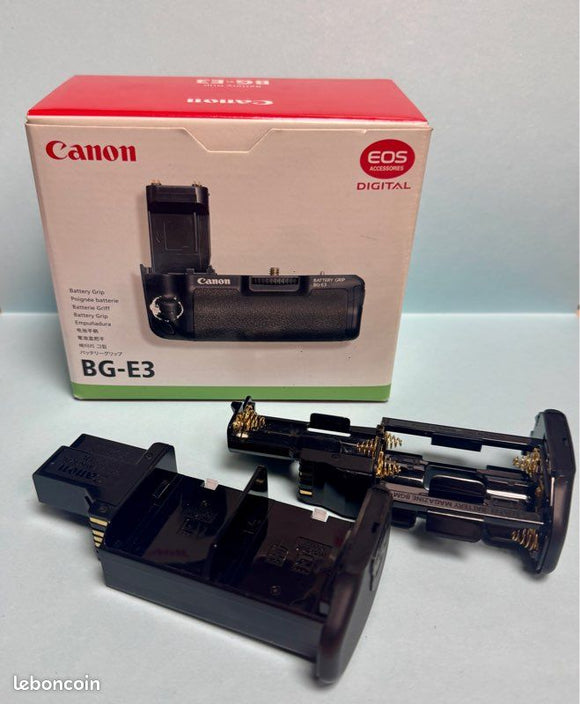 Canon BG-E3 Battery Grip Impugnatura c/scatto verticale Alimentazione Litio o Stilo AA Canon Eos 350D-400D NUOVA Canon Italia