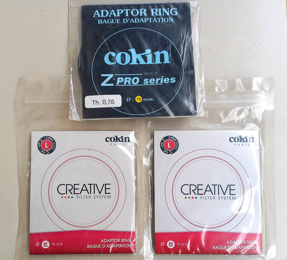 COKIN SERIE Z ANELLI ADATTATORI : Z467 67mm Z472 72mm Z482 82mm