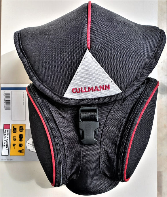 CULLMANN MOD. IMPALA ACTION 2 N. 91431 BORSA PRONTO ZOOM CORDURA NERA X FOTOCAMERA + OB. ZOOM 1o2 + 2 TASCHE LATERALI PORTA ACCESSORI