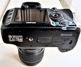 PENTAX K20D KIT REFLEX DIGIT.AF CMOS 14,6MP PROGR. AUTO MAN. FLASH TTL MOTORIZ. USATO +OB. 18-55 F.3,5-5,6 DA L AL WR APS-C  NUOVO