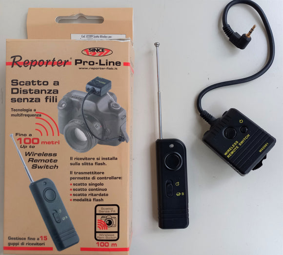 REPORTER Pro-Line 02309-02310-02312 WIRELESS REMOTE SWITCH  : Cavo di Scatto Remoto senza Fili :Singolo Continuo-Ritardato-Flash