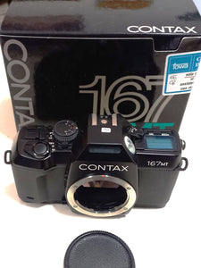 CONTAX 167 MT REFLEX ANALOGICA MF.PROGRAM-AUTO AV-TV MANUALE MOTORIZZATA CORPO OTTIMO STATO CON IMB. CINGHIA OCULARE FOWA