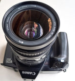 CANON EOS 650 REFLEX ANALOGICA AUTOFOCUS MOTORIZZATA TTL AF PROGRAM AUTO MANUAL FLASH NON INTEGRATO USATO KIT OB, SIGMA AF 28-70mm F.2,8 OTTIMO STATO