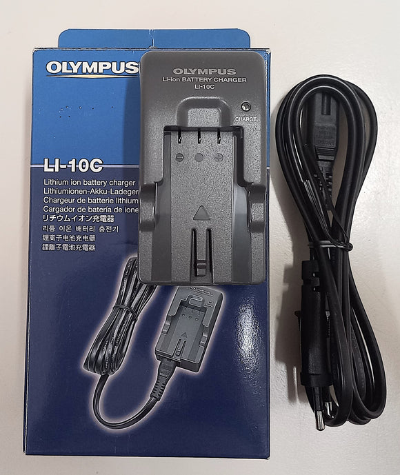 OLYMPUS LI-10C CARICABATTERIE ORIGINALE X OLYMPUS LI-12B-LI-10B X FOTOCAMERE C-60 MIμ810 D-590 NUOVO