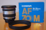 COSINA OB. MC AF 19-35mm F.3,5-4,5 SILVER MINOLTA AF/SONY AF Garanzia CATTANEO