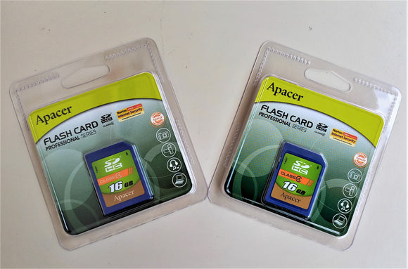 APACER FLASH CARD SCHEDE MEMORIA SD HC 16GB Classe 4  NUOVE