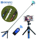 BENRO BK10 LET'S GO SMART MINI TRIPOD AND SELFY STICK NUOVO GARANZIA RINOWA