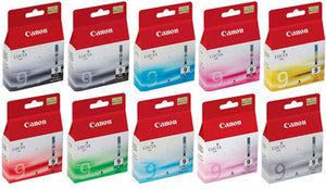 CANON Serie 9 Cartucce x Stampanti INK JET: PG-9M-PG-9C-PG-9Y-PG-9PM-PG-9PC-PG-9R-'G-9G-PG-PBK-PG-M9BK