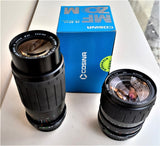 COSINA KIT 2 ZOOM :  MF  MC 28-80 F.3,5-5,6 MACRO 1:4 + MC 70-210 F.4,5-5,6 MACRO 1:4-6  NUOVO