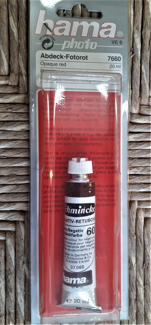 HAMA 7660 ROSSO COPRENTE X FOTO 20 ML. Prodotto x Mascherature Scontorni Pellicole