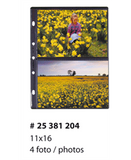 SVAR FOGLI PORTAFOTO/NEGATIVI  SERIE HARMONY  17X23 MULTIFORI X FORMATO QUADERNO  FOTEX NERO  10 fogli