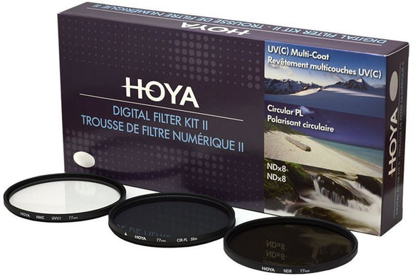 HOYA DIGITAL FILTER II KIT  67mm :UV-ND8-POLA-CIRCOLARE  SLIM + Custodia PortaFiltri