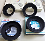 KAISER-ROWI-TRESOR- PARALUCI CIRCOLARI WIDE GOMMA per Focali 28-24-20mm NUOVI 49-58-62mm