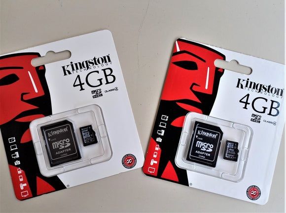 KINGSTON TECNOLOGY SCHEDE MEMORIA MICRO SD HC 4GB Classe 4 + ADATTATORE SD   NUOVE