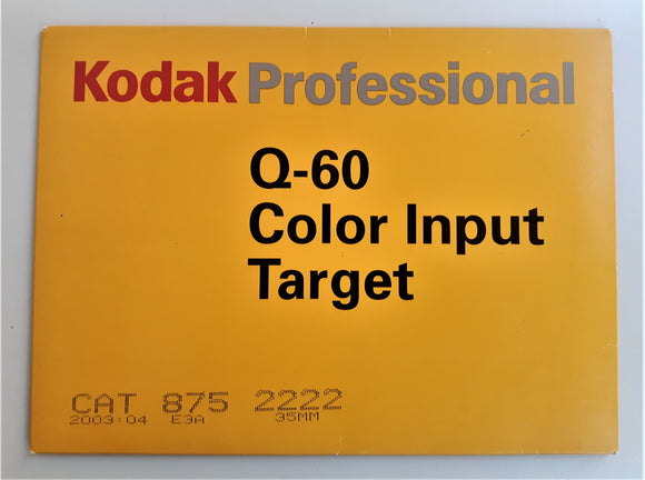 KODAK Professional Q-60 COLOR INPUT TARGET CAT. 875 2222 35mm NUOVA