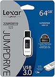 LEXAR JUMPDRIVE S23 SUPERSPEED USB 3.0 Chiavetta USB Memory Trasferimento Files fino a 100 MMB/s 64gb.