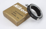 NIKON E2 EXTENSION RING TUBE F  14,1mm ACCESSORIO MACRO NUOVO con presa per Scatto Flessibile Opzionale non compreso