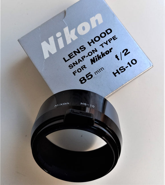 NIKON HS-10  PARALUCE METALLO AGGANCIO RAPIDO OB. NIKON AI-S 85mm F.2