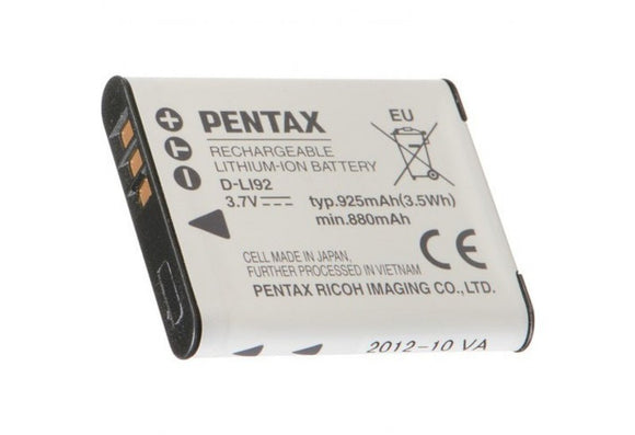 RICOH PENTAX DLi-92 Batteria ricaricabile LI ION x Compatte Garanzia FOWA