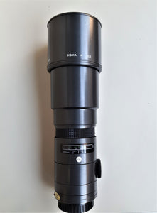 SIGMA MC 400mm F.5,6  Ob AutoFocus Minolta AF/SONY USATO Ottimo Stato Paraluce Telescopico Incorporato Colore GRIGIO 