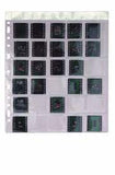 SVAR FOGLI PORTANEGATIVI 135-120 - PORTADIAPO 5X5 - 6X6-7-9  - CONFEZIONE 10 FOGLI  FOTEX CLEAR ed OPALINE GLASS