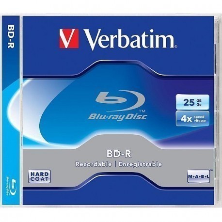 VERBATIM BLU-RAY DISC BD-R 4X 25Gb. Confezione singola