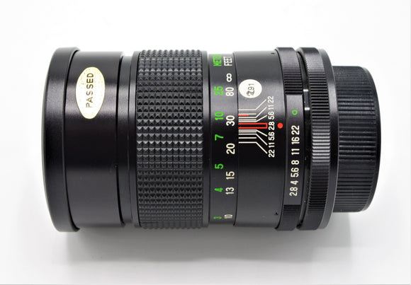 VIVITAR 135mm F. 2,8 x Canon FD Manual Focus USATO Ottimo Stato Paraluce Telescopico Incorporato  