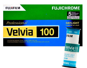 FUJIFILM VELVIA 100 120 x 6x7-6x6-4,5x6 Diapositive Colori OFFERTA Scad. 05-2021  SCADUTE ma OK
