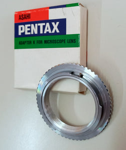 PENTAX ADATTATORE PENTAX K x MICROFOTOGRAFIA ob. 39 x 1 Ingranditore  USATO COME NUOVO