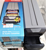 POSSO MEDIA BOX X 16 AUDIOCASSETTE Contenitore Archivio GRIGIO/NERO - NERO