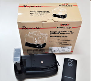 REPORTER PRO LINE 60215 BATTERY GRIP Compatibile NIKON D 3100-3200-5100-5200 NUOVO Per 1 o 2 Batterie Litio