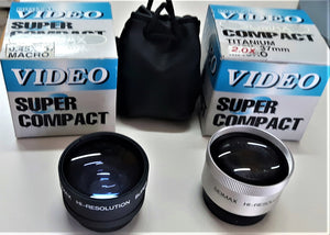 SEIMAX AGGIUNTIVO OTTICO WIDE 0,45X + LENTE MACRO 37mm COLORE TITANIUM-NERO NUOVO
