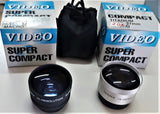 SEIMAX AGGIUNTIVO OTTICO WIDE 0,45X + LENTE MACRO 37mm COLORE TITANIUM-NERO NUOVO