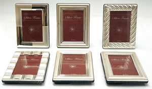 PICOGLASS Silver Frame Cornici da Tavolo Orizz./ Vertic. 2X3"/ 5X8 Cm. IDEA REGALO Disponibili 6 Modelli.
