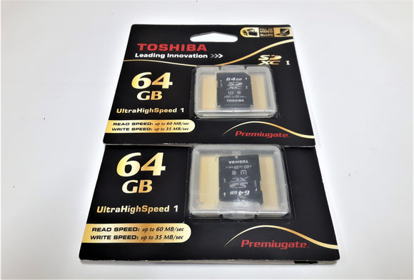 TOSHIBA EXCERIA SD XC1 C10 ULTRA SPEED1 64GB--WRITE 35MB/s READ 60MB/s F. HD