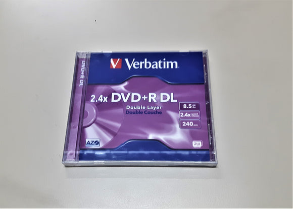VERBATIM DVD+R DL DOUBLE LAYER 2,4X 240 Min. 8,5Gb. Confezione Singola