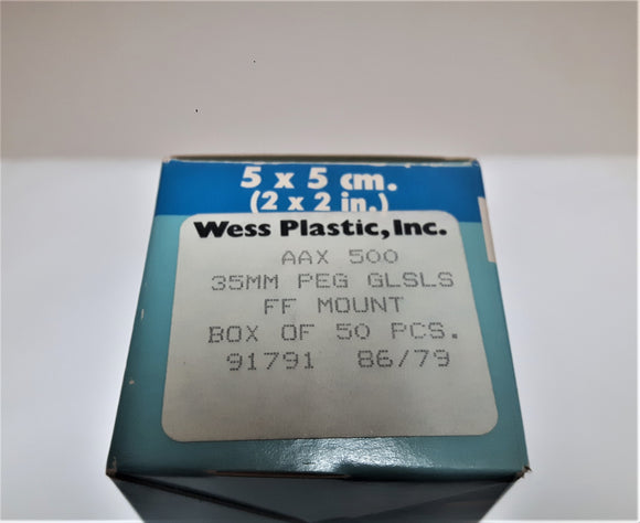 WESS AAX 500 TELAIETTI PER DIAPOSITIVE 5X5-24 x 36  senza vetro  NERI confezione  50 pz. NUOVI
