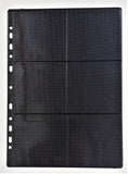 ZEP FOGLI PORTAFOTO 7x10-16F -10x10-12F- 10x30-4F  x Cartelle Fottex Cristal NERO Formato Buste 235x315mm Multifori Conf. 50 Fogli